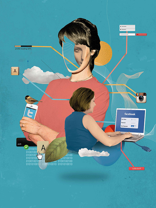 Illustration Nazario Graziano / Colagene.com pour Femme Majuscule